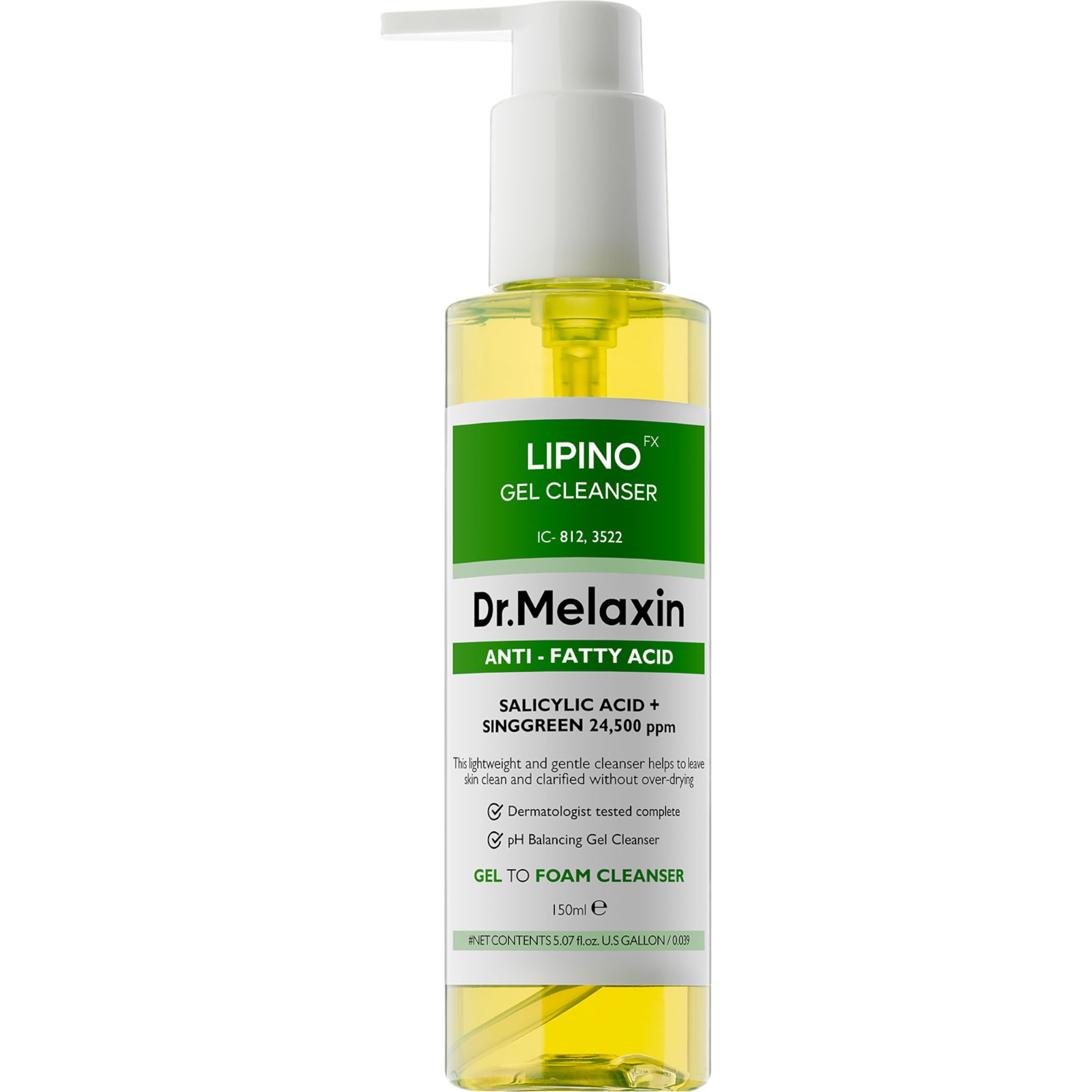 Dr.Melaxin Lipino Gel Cleanser, Żel oczyszczający przeciwkwasowy do twarzy