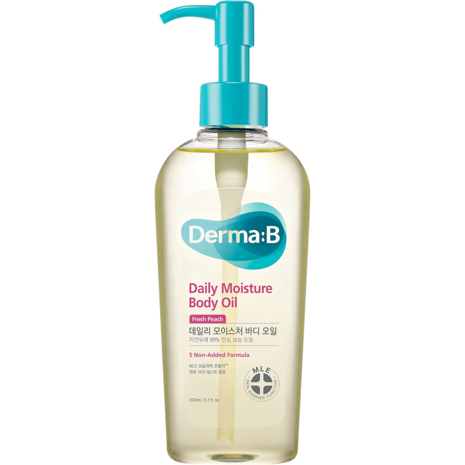 Derma:B Daily Moisture Body Oil Fresh Peach, Nawilżający olejek do ciała z ekstraktem z brzoskwini