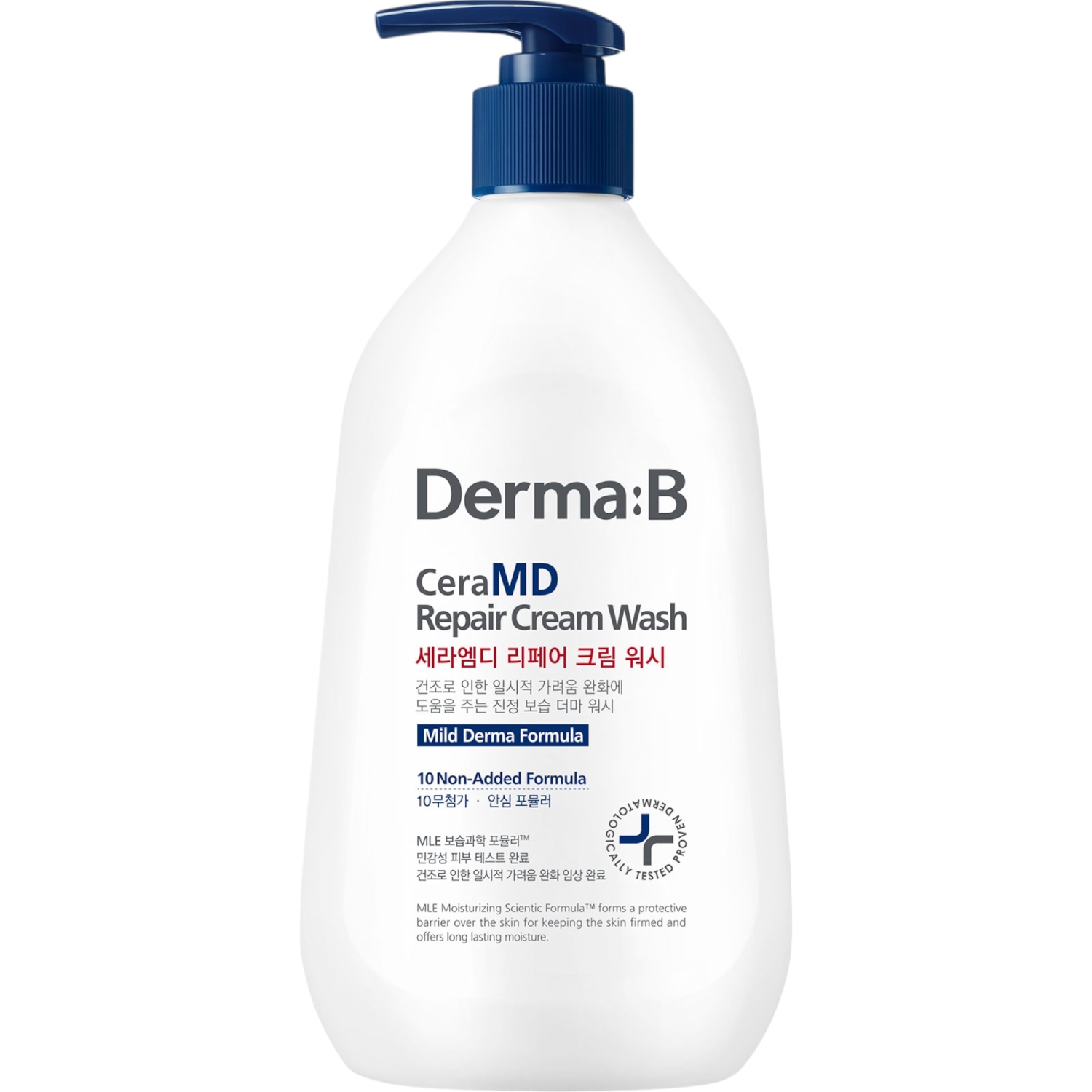 Derma:B CeraMD Cream Wash, Nawilżający i łagodzący kremowy żel do mycia ciała
