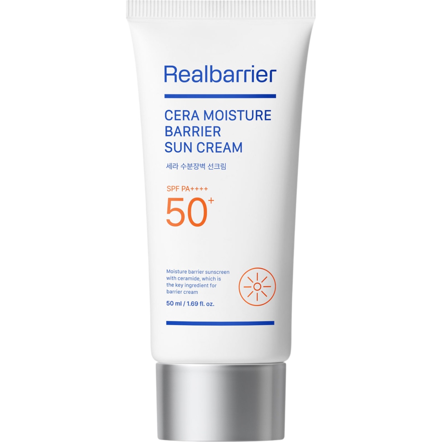 Real Barrier Cera moisture Barrier, Nawilżający krem przeciwsłoneczny, SPF 50+ PA++++