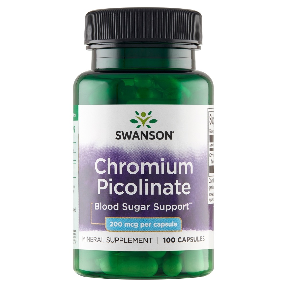 Swanson Pikolinian Chromu 200 mcg Kapsułki