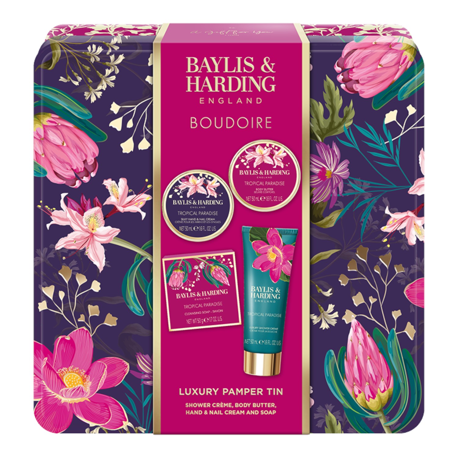 Baylis&Harding Boudoire Luxury Pamper Tin Gift Set Zestaw prezentowy