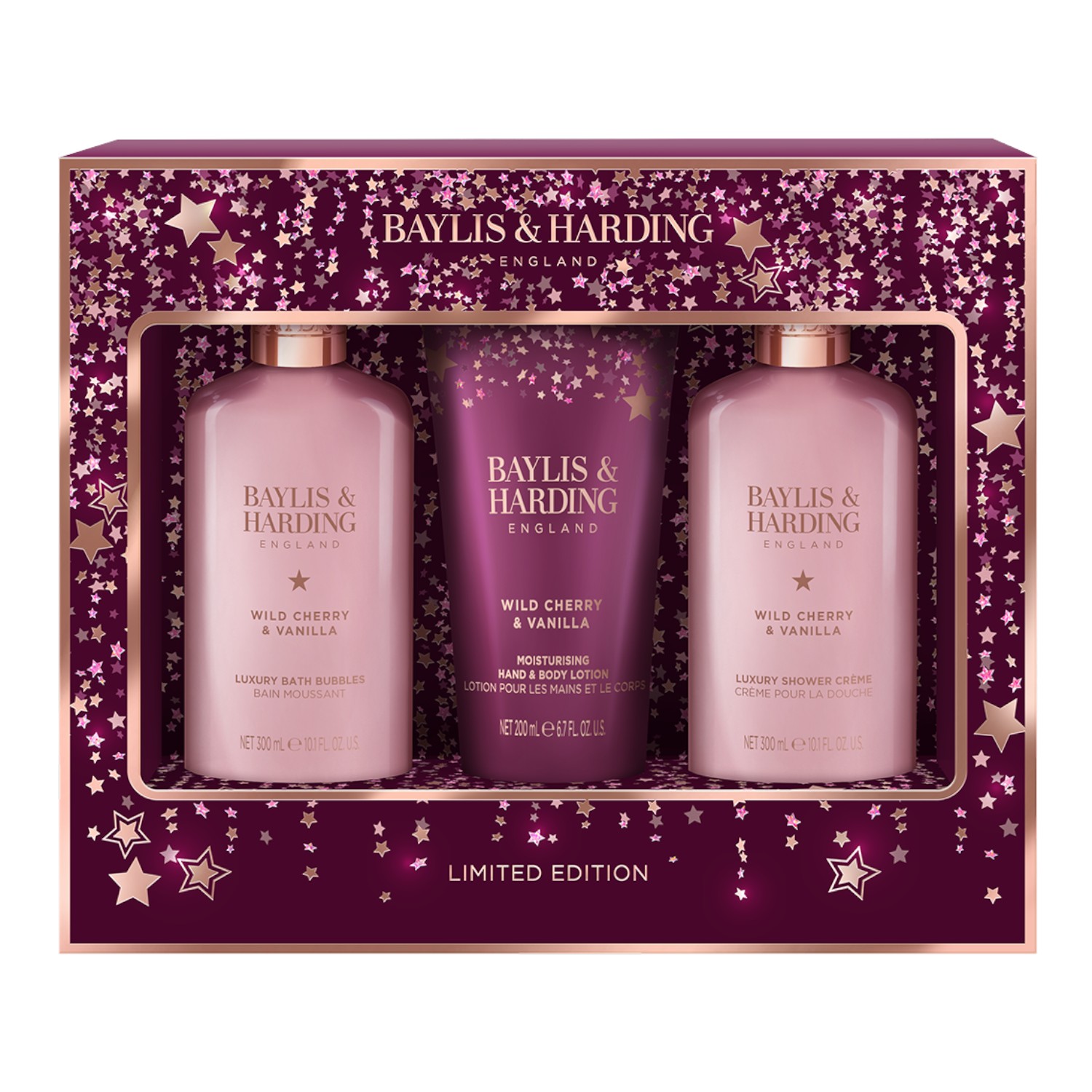 Baylis&Harding Wild Cherry&Vanilla Luxury Bathing Essentials Gift Set Zestaw prezentowy