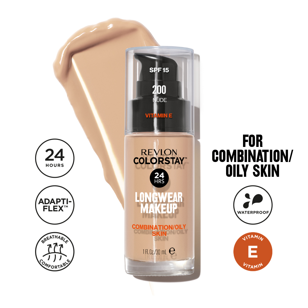 Revlon Colorstay Podkład do cery tłustej i mieszanej, 200 Nude