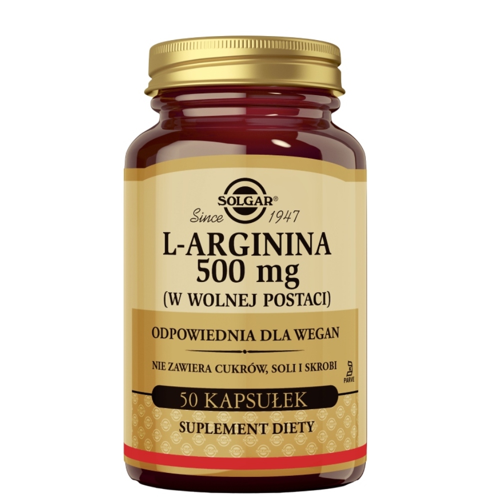 Solgar L-Arginina 500 mg, 50 Kapsułek