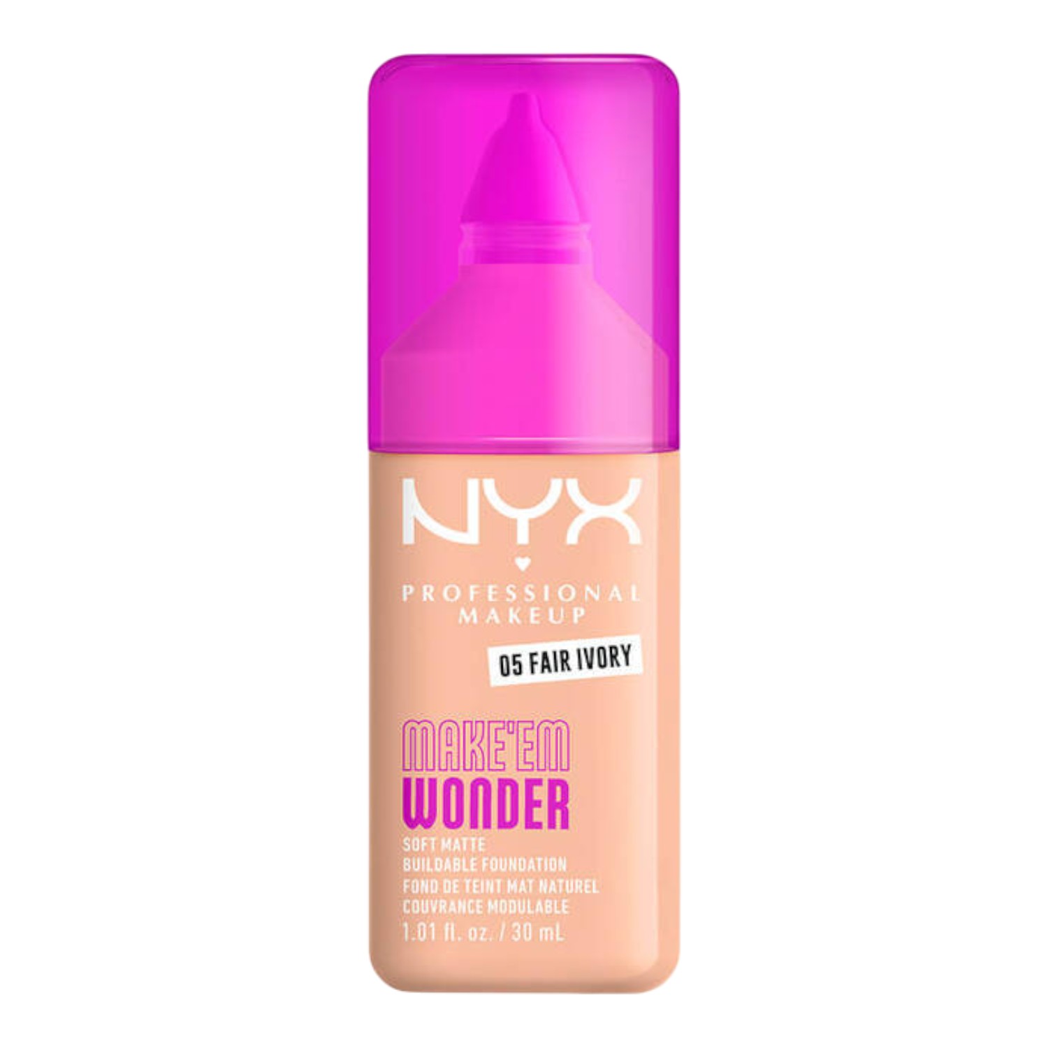 NYX Make Em Wonder Podkład do twarzy z długotrwałym kryciem, Fair Ivory