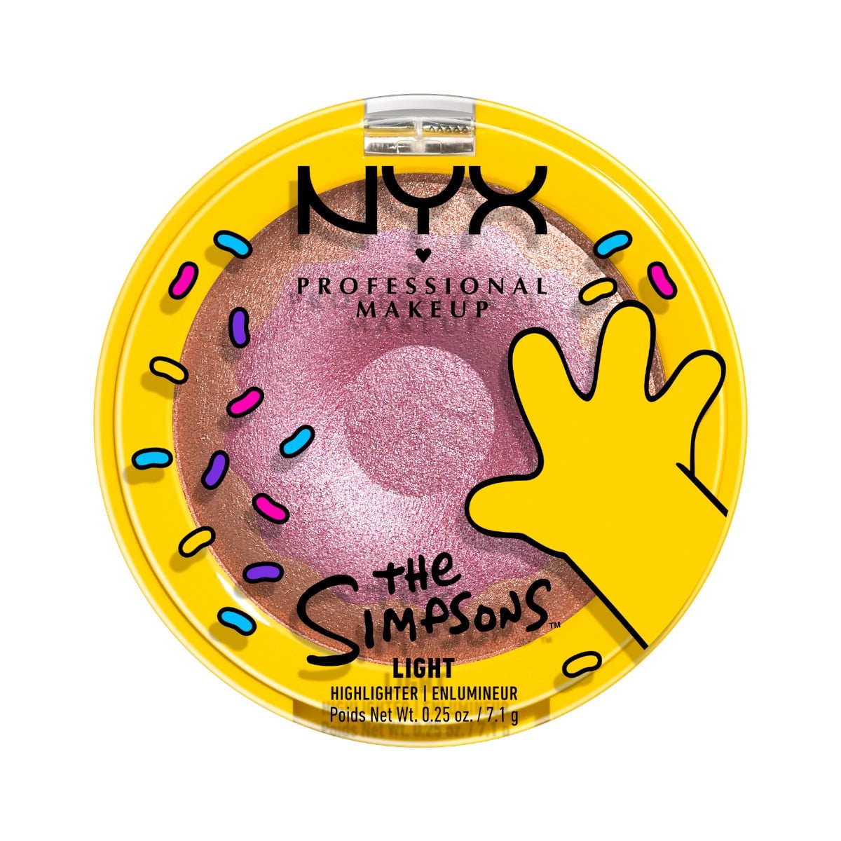 Nyx The Simpsons Homer Simpson Donut Highlighter Rozświetlacz do twarzy, Donut Mind If I Do
