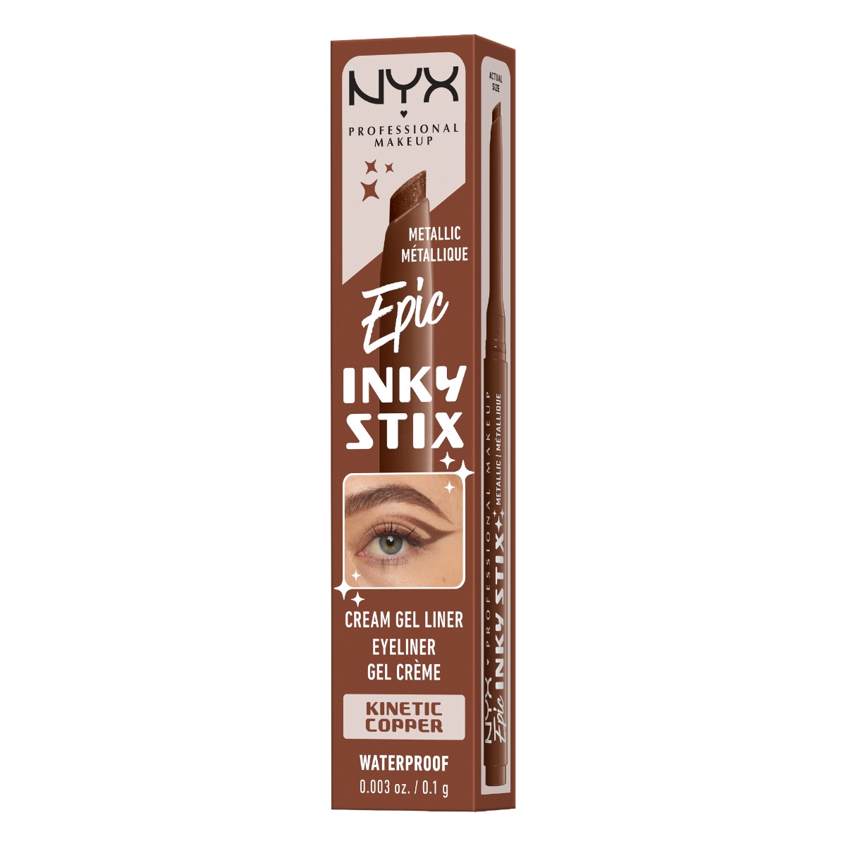 NYX Epic Inky Stix Kremowo-żelowy eyeliner, Kinetic Copper