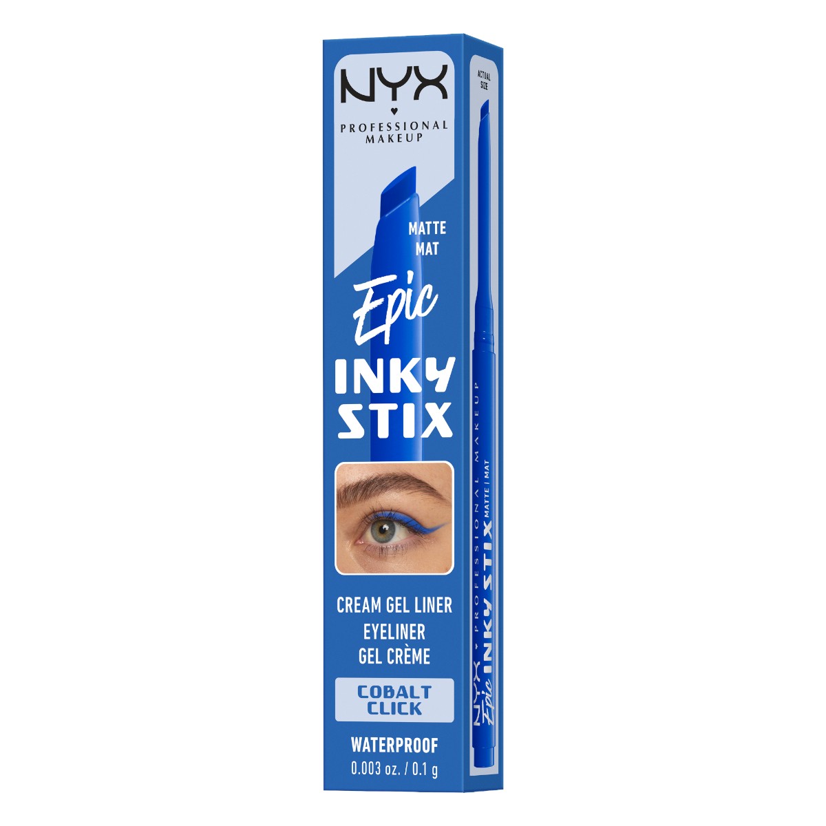NYX Epic Inky Stix Kremowo-żelowy eyeliner, Cobalt Click