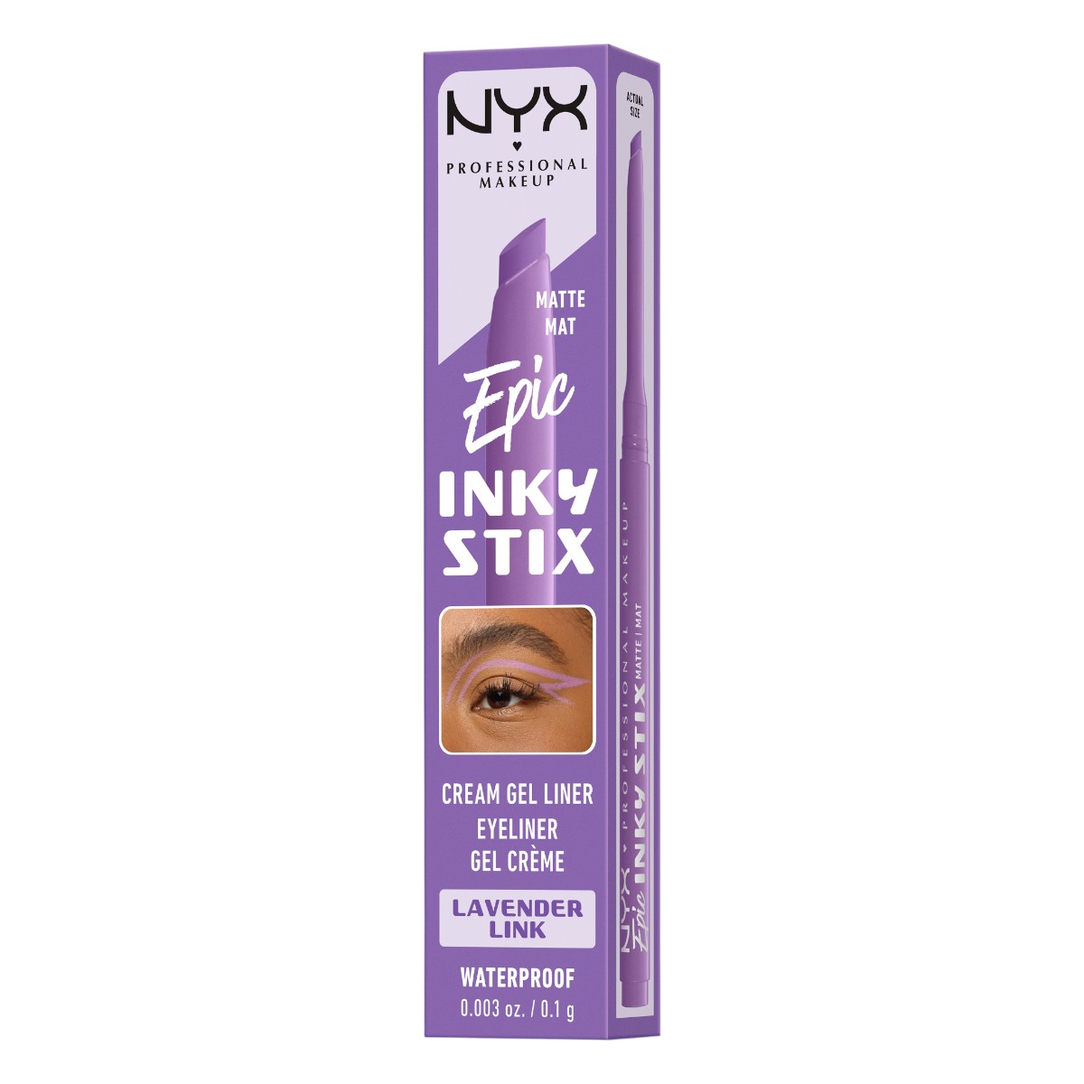 NYX Epic Inky Stix Kremowo-żelowy eyeliner, Lavender Ink