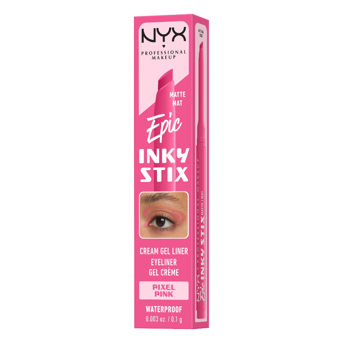 NYX Epic Inky Stix Kremowo-żelowy eyeliner, Pixel Pink