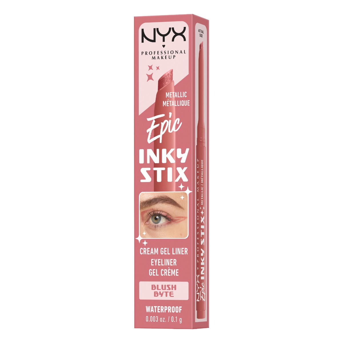 NYX Epic Inky Stix Kremowo-żelowy eyeliner, Blush Byte