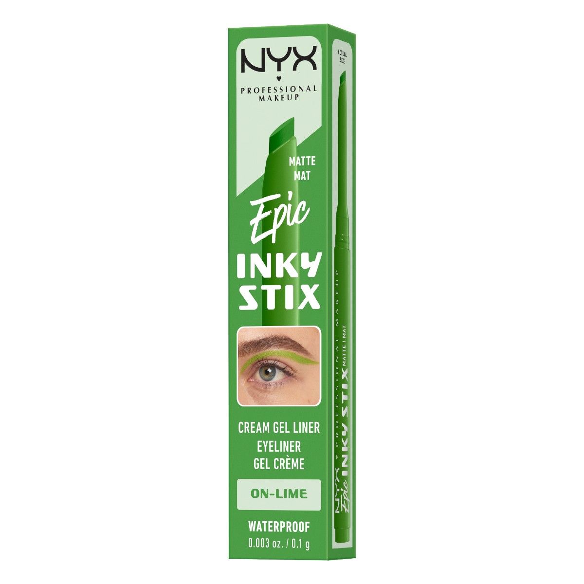 NYX Epic Inky Stix Kremowo-żelowy eyeliner, On-Lime