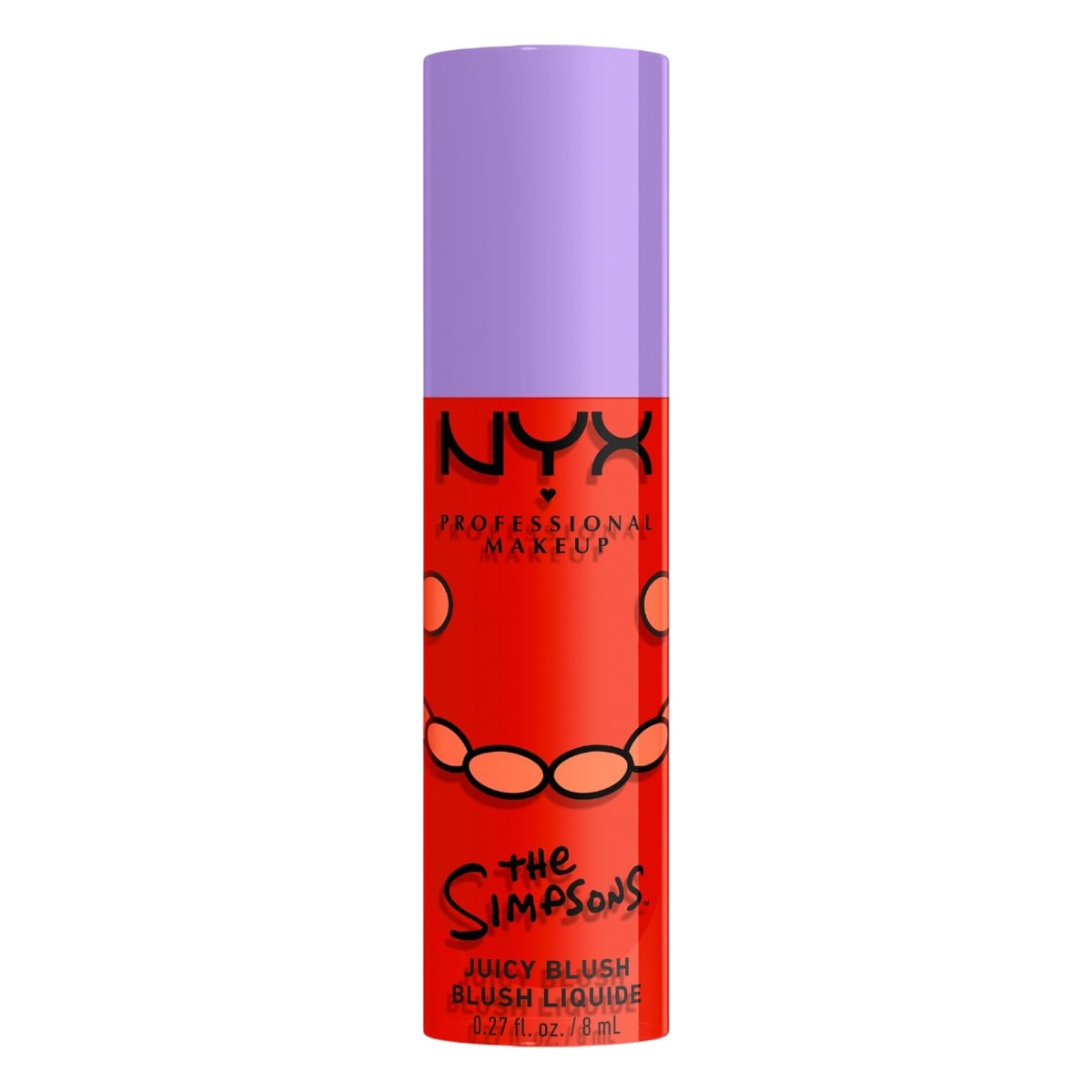 Nyx The Simpsons Saucy Sisters Fat Cheeks Blush Róż do policzków w płynie, Snarky Scarlet