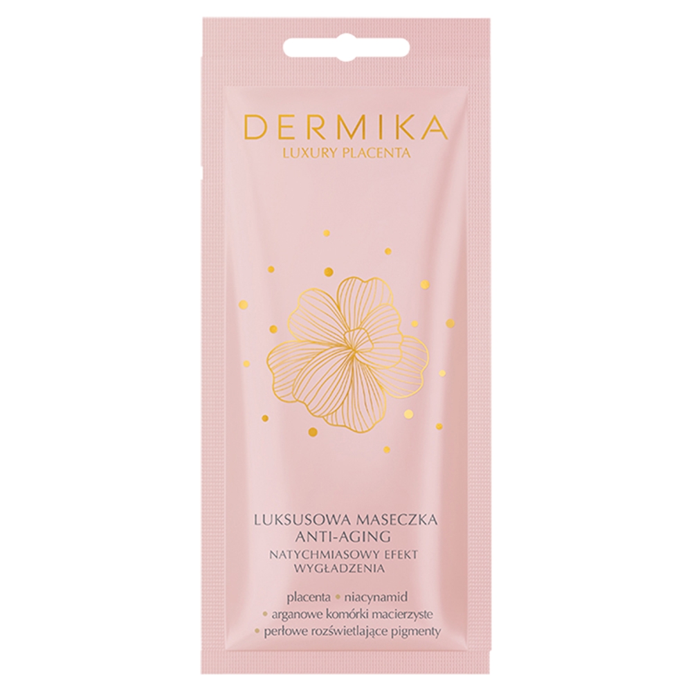 Dermika Luxury Placenta Luksusowa Maseczka Anti-Aging Natychmiastowy Efekt Wygładzenia 