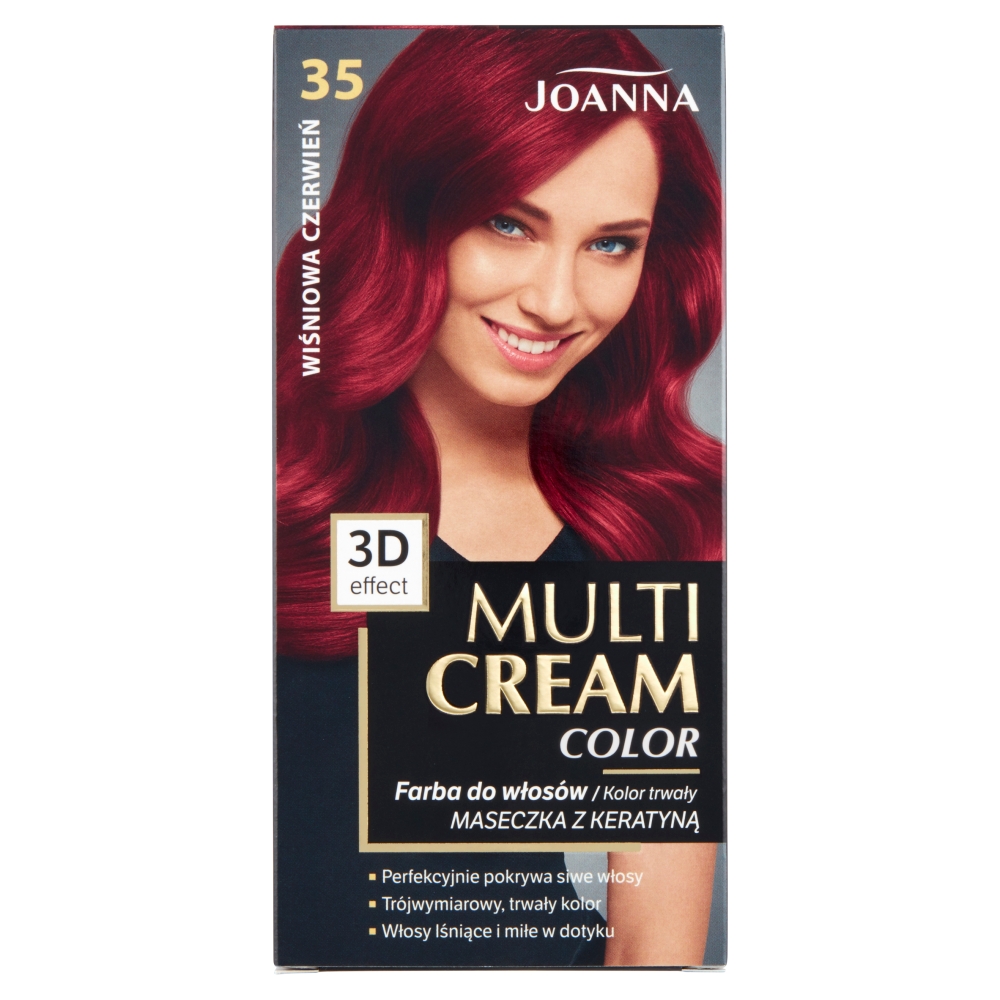 Joanna Multi Cream Color Farba do włosów, 35 Wiśniowa Czerwień