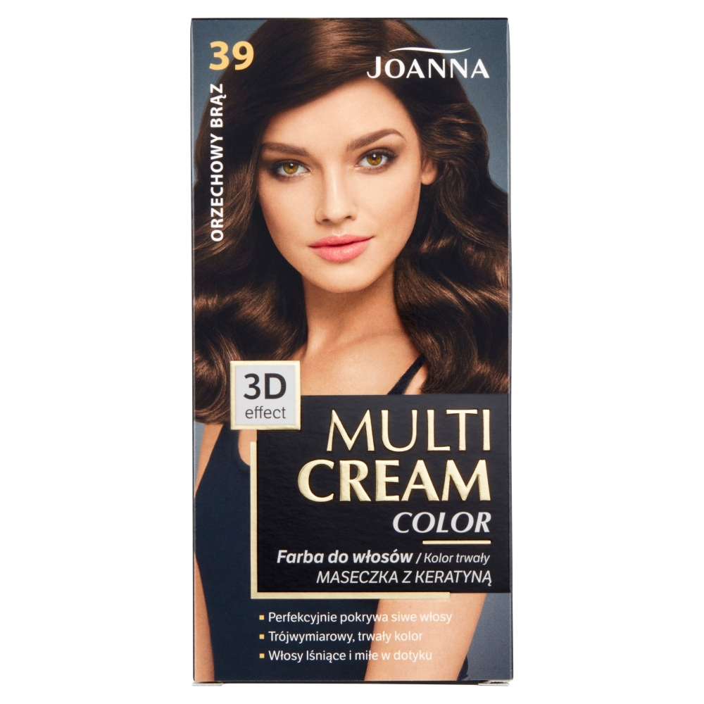 Joanna Multi Cream Color Farba do włosów, 39 Orzechowy Brąz