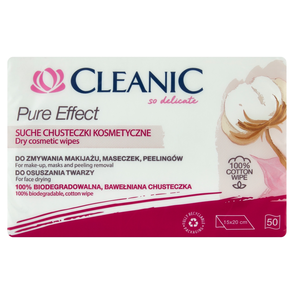 Cleanic Pure Effect Suche chusteczki kosmetyczne