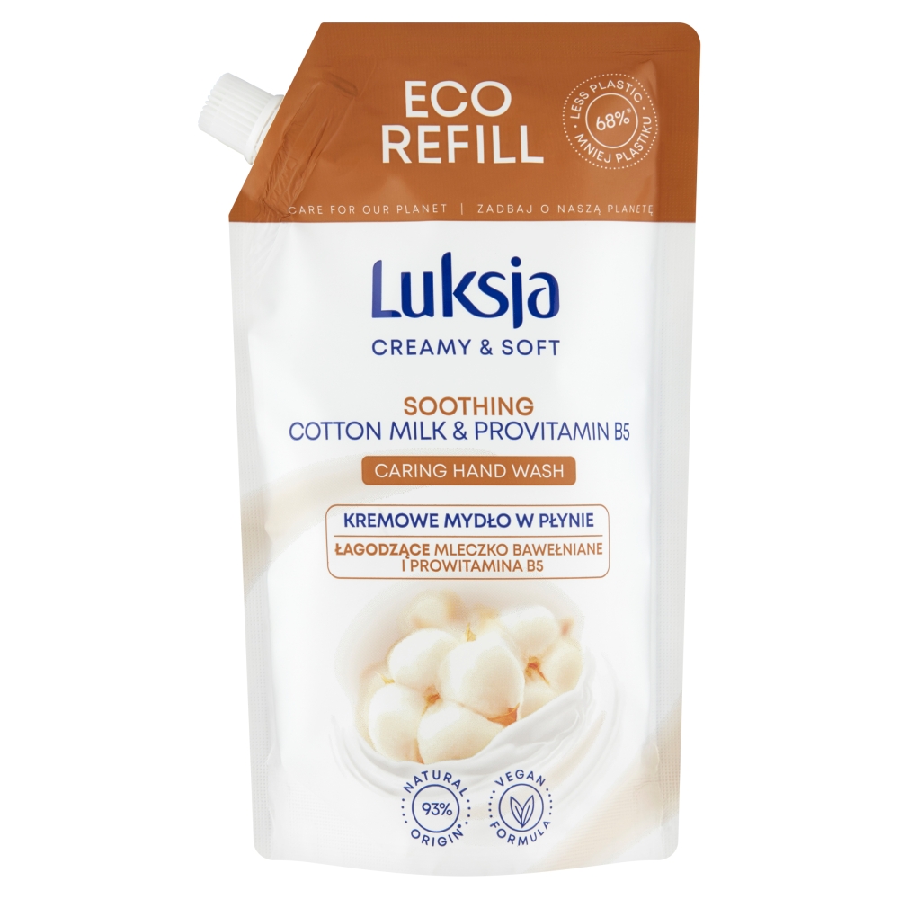 Luksja Creamy & Soft Mleczko Bawełniane i Prowitamina B5, 400 ml
