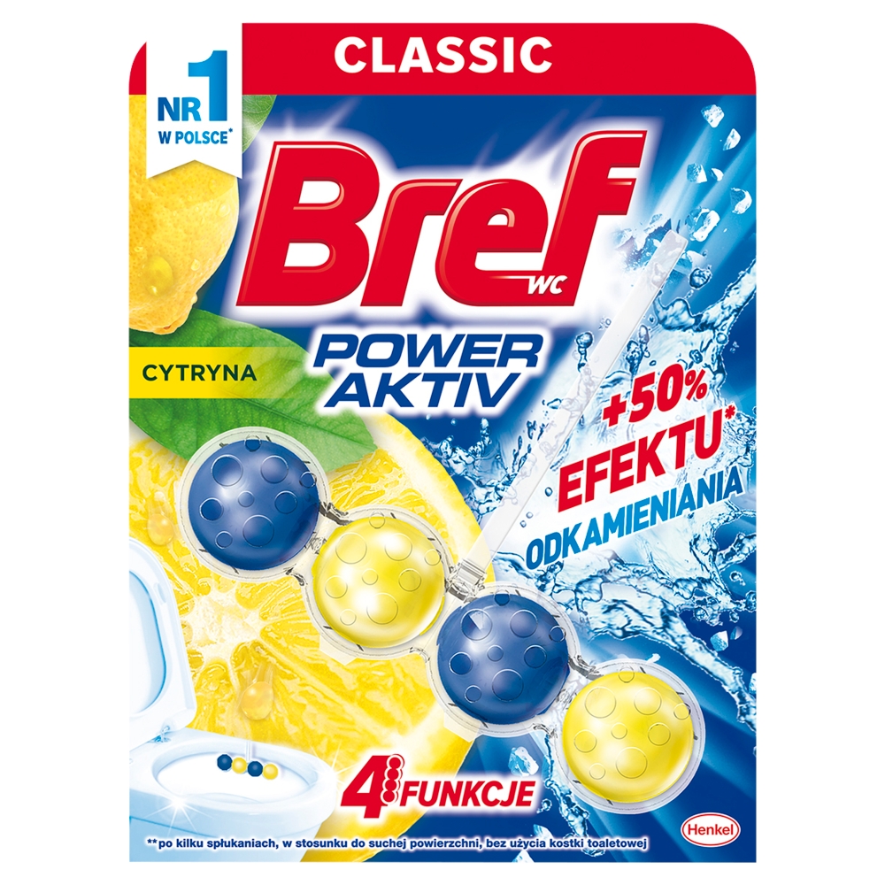 Bref Power Aktiv Zawieszka do WC, Lemon 50 g