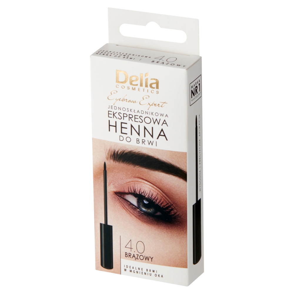 Delia Eyebrow Expert Ekspresowa henna do brwi 4.0 Brązowa 