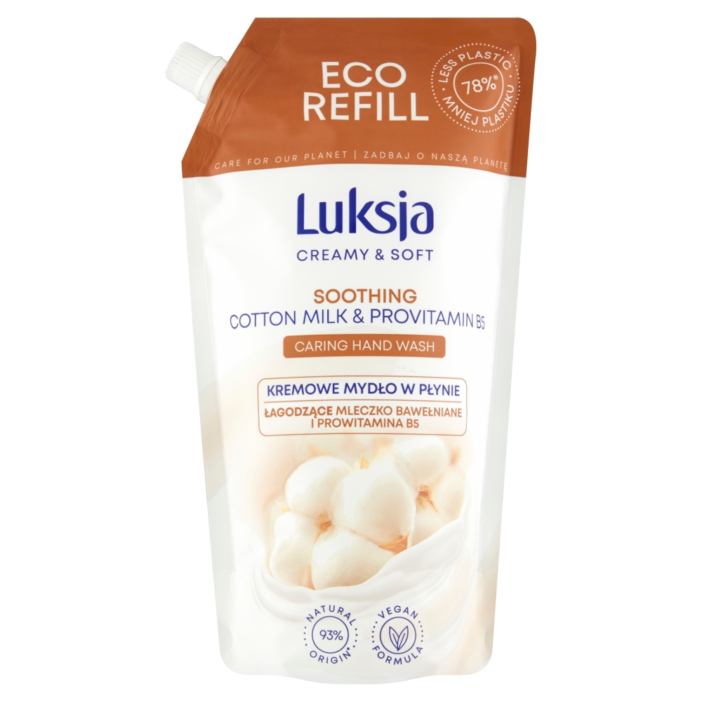 Luksja Creamy & Soft Mleczko Bawełniane i Prowitamina B5, 900 ml