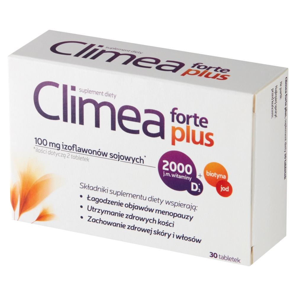 Climea Forte Plus, Preparat łagodzący objawy menopauzy, Tabletki