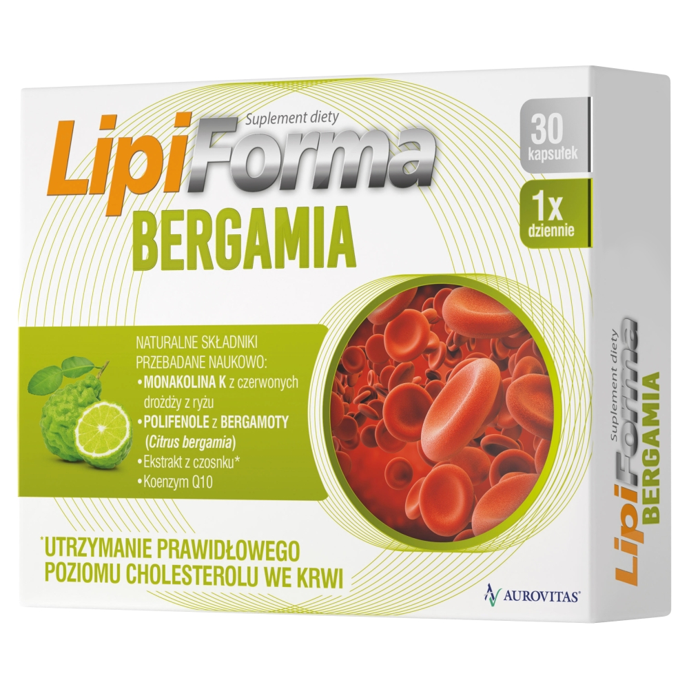 Lipiforma Bergamia, Preparat na utrzymanie prawidłowego poziomu cholesterolu, Kapsułki