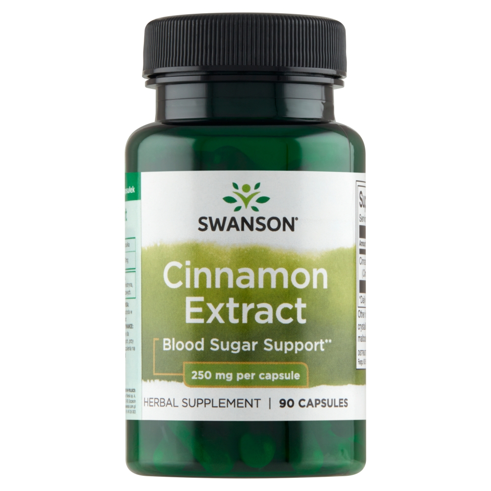 Swanson Cinnamon Extract 250 mg Kapsułki, 90 kaps.