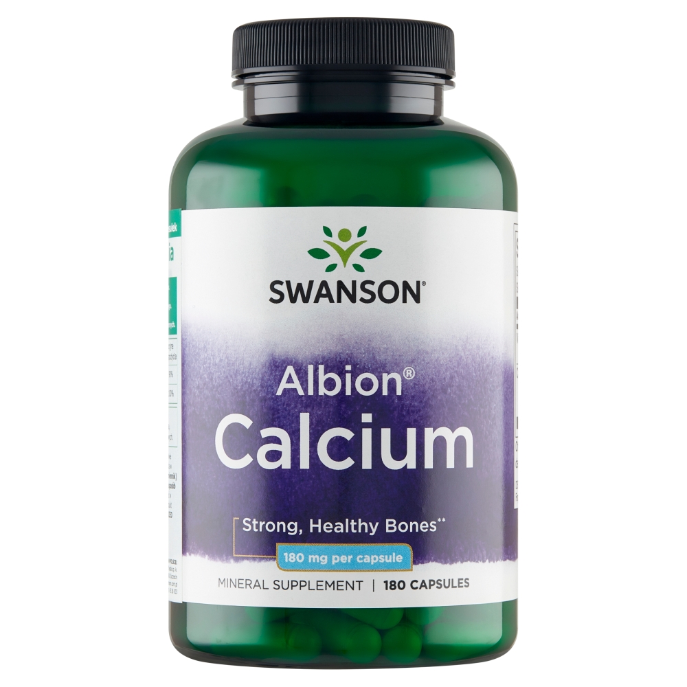 Swanson Albion Chelat Wapnia 180 mg Kapsułki, 180 szt.