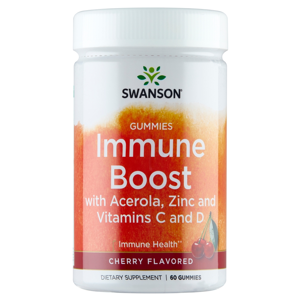 Swanson Immune Boost Smak wiśniowy Żelki, 60 szt.