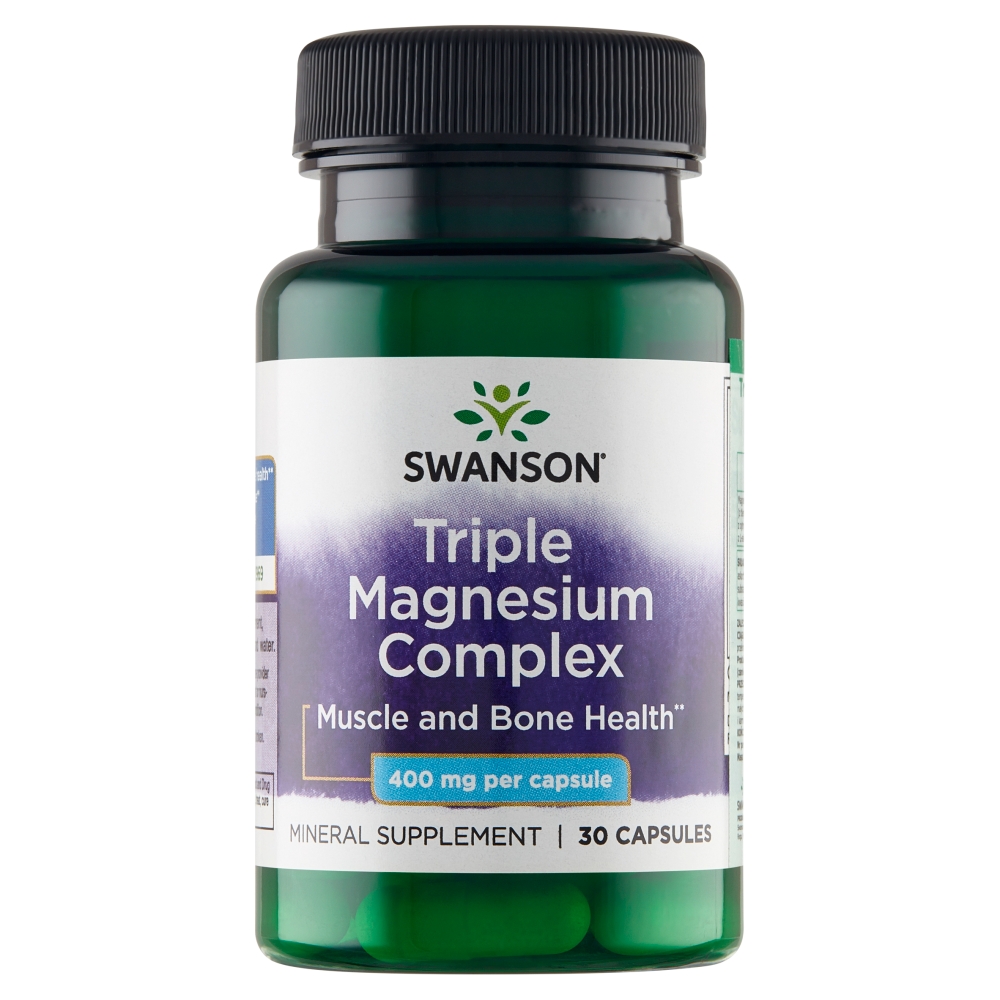 Swanson Triple Magnesium Complex 400 mg Kapsułki, 30 szt.