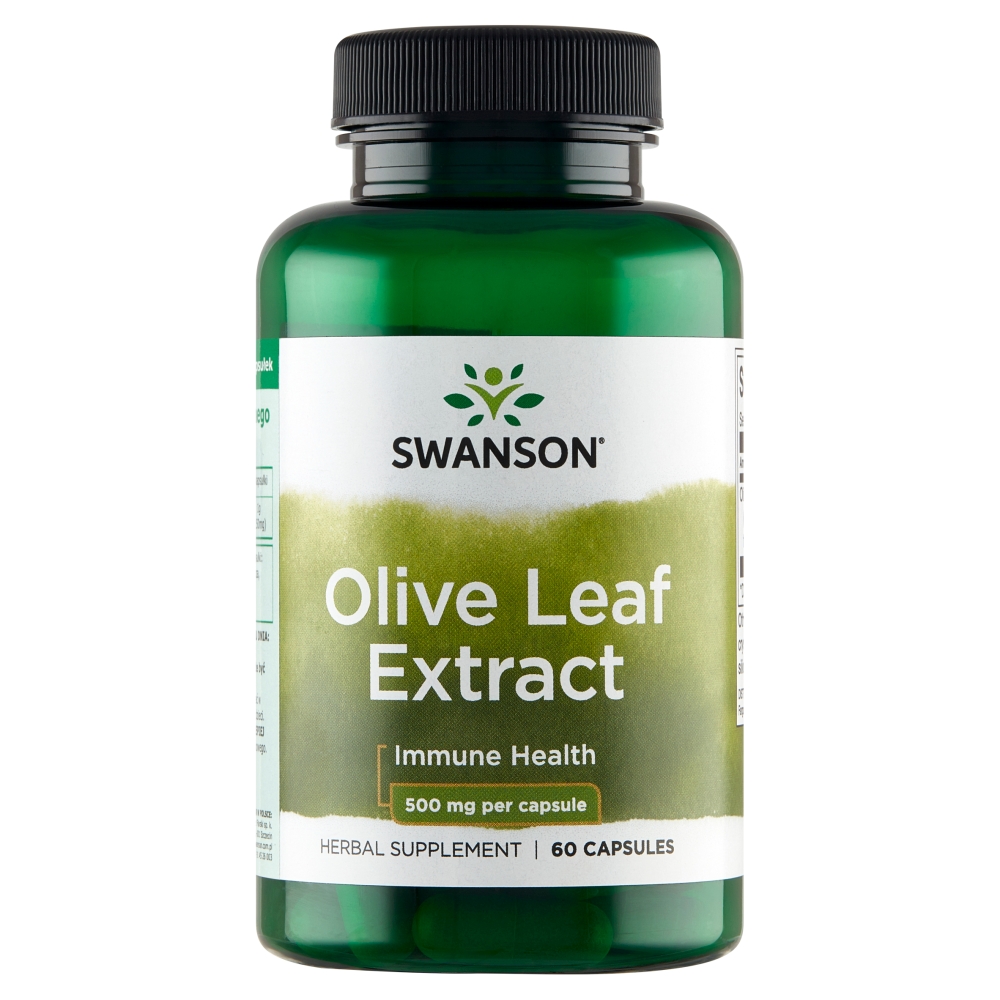 Swanson Olive Leaf Extract 500 mg Ekstrakt z liści drzewa oliwnego Kapsułki