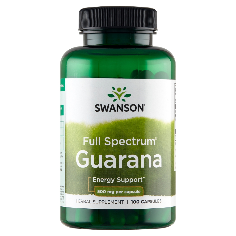 Swanson Guarana 500 mg Preparat wspierający witalność Kapsułki 
