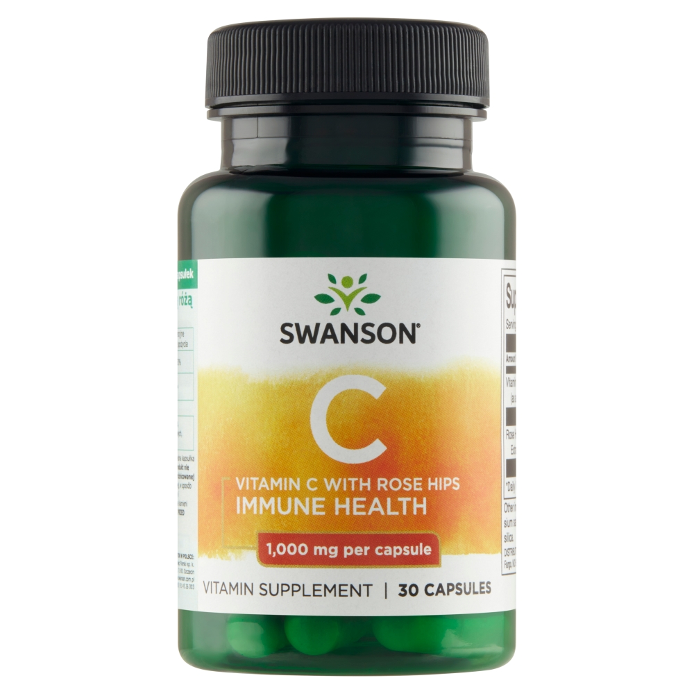 Swanson Witamina C 1000 mg + Dzika Róża Kapsułki