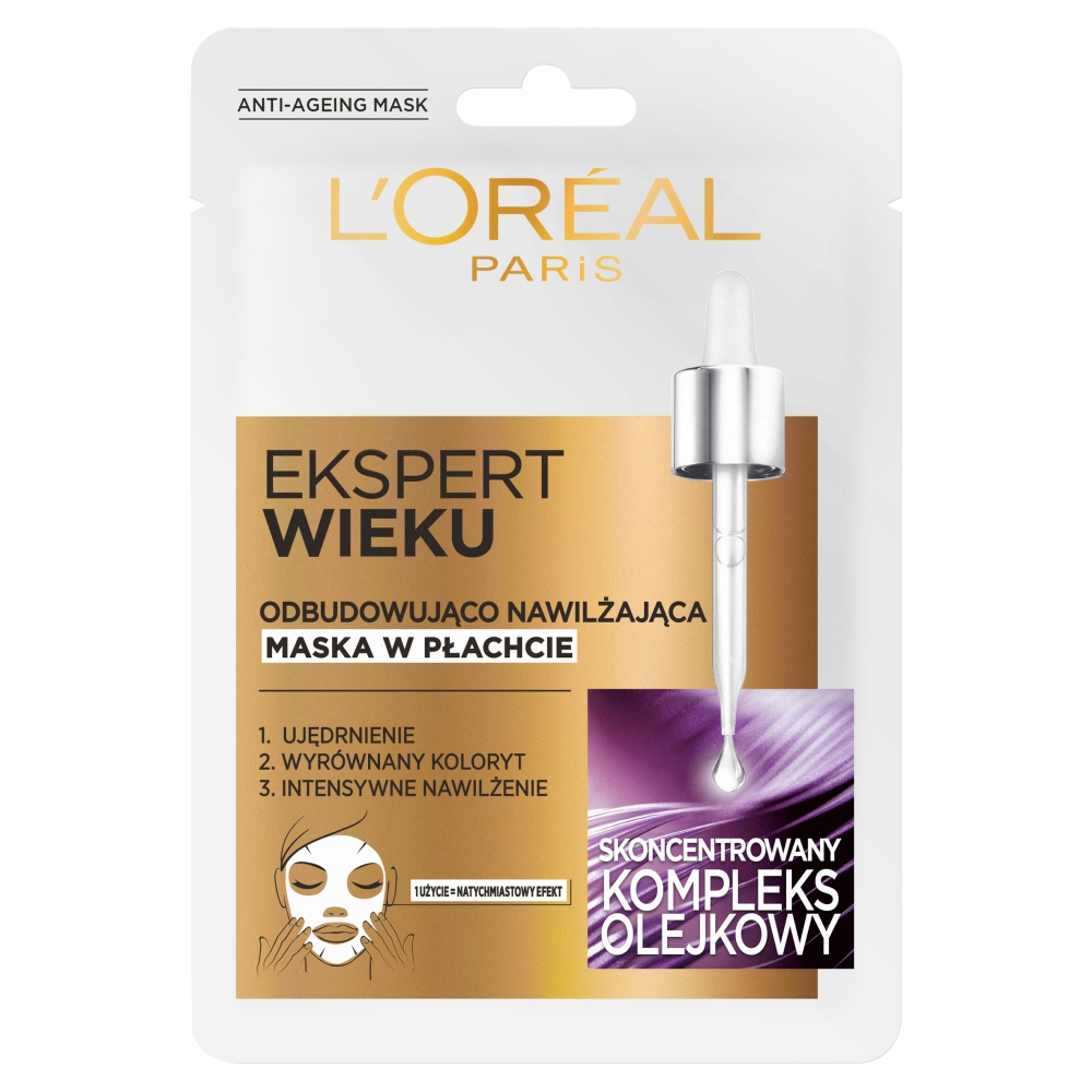 L’Oréal Paris Ekspert Wieku 55+ Maseczka do twarzy w płachcie 28 g