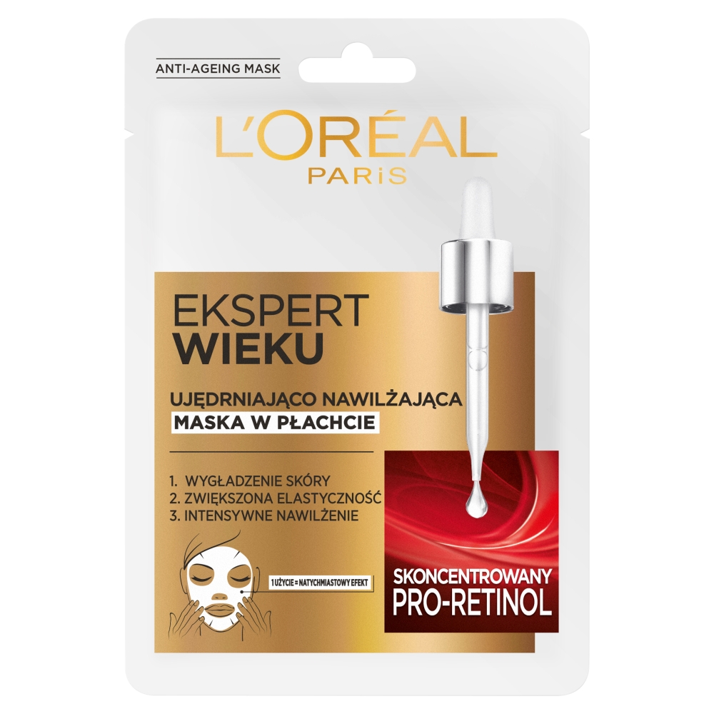 L’Oréal Paris Ekspert Wieku 45+ Maseczka do twarzy w płachcie 28 g