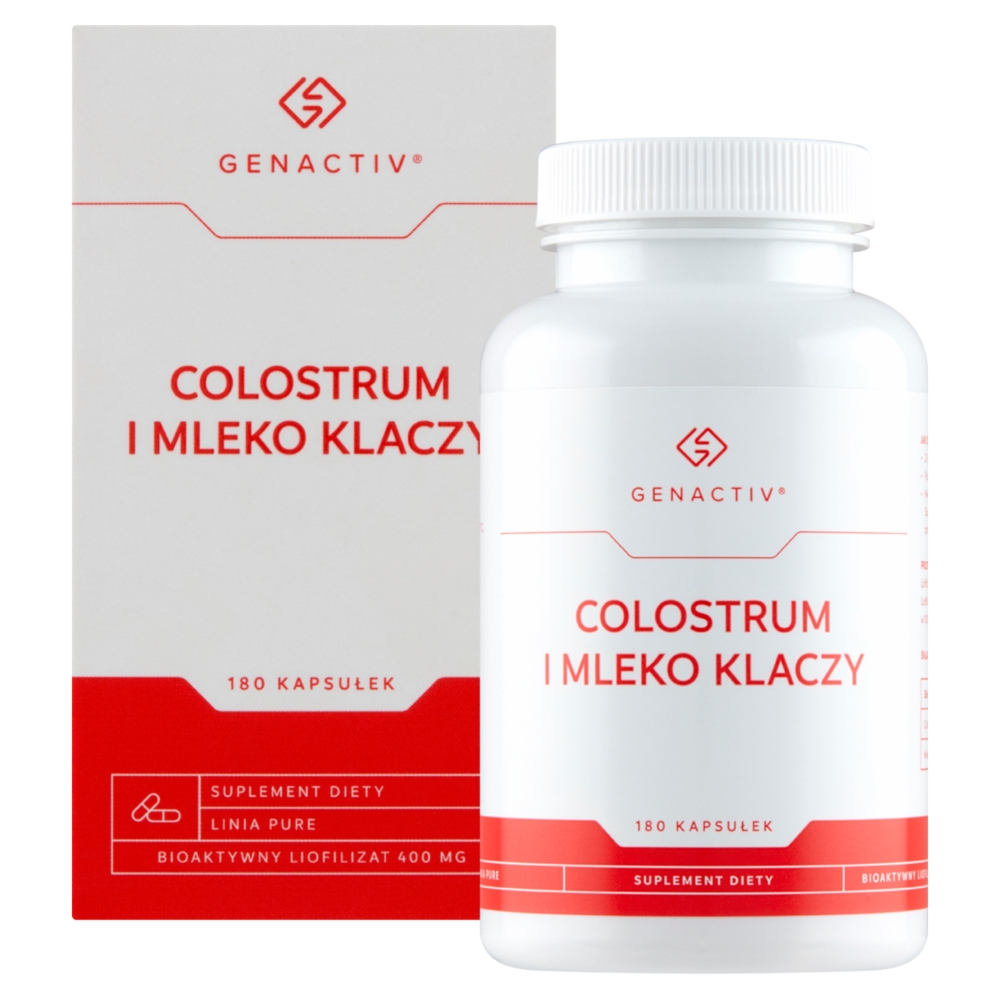 Genactiv Colostrum i Mleko Klaczy Preparat wzmacniający odporność Kapsułki