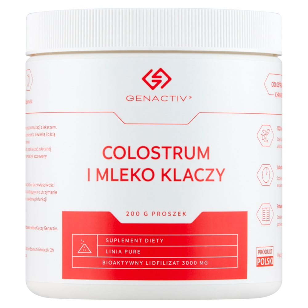 Genactiv Colostrum i Mleko Klaczy Preparat wzmacniający odporność Proszek