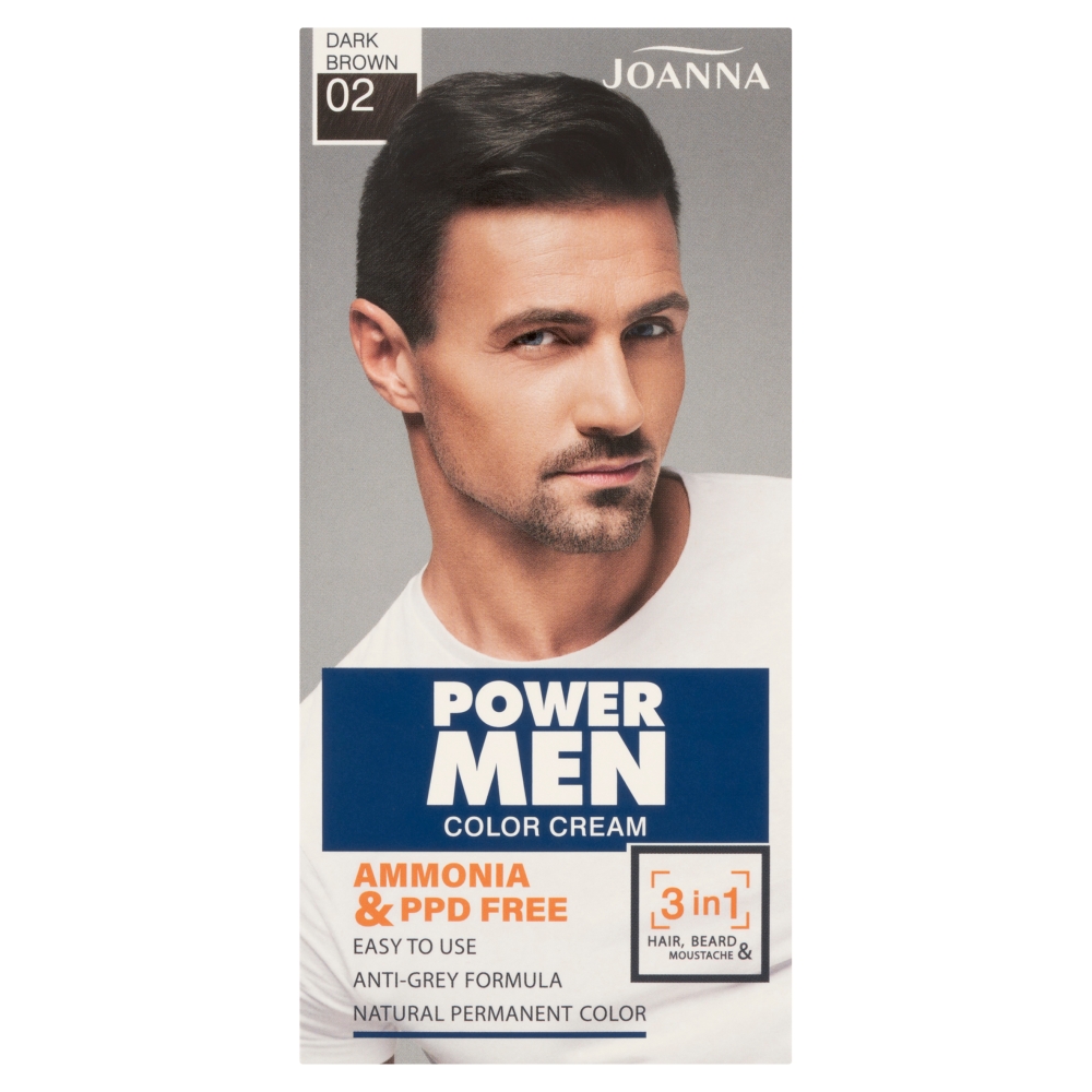 Joanna Power Man Color Farba do włosów 02 Dark Brown