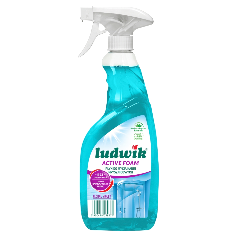 Ludwik Active Foam Floral Violet Płyn do mycia kabin prysznicowych  600 ml