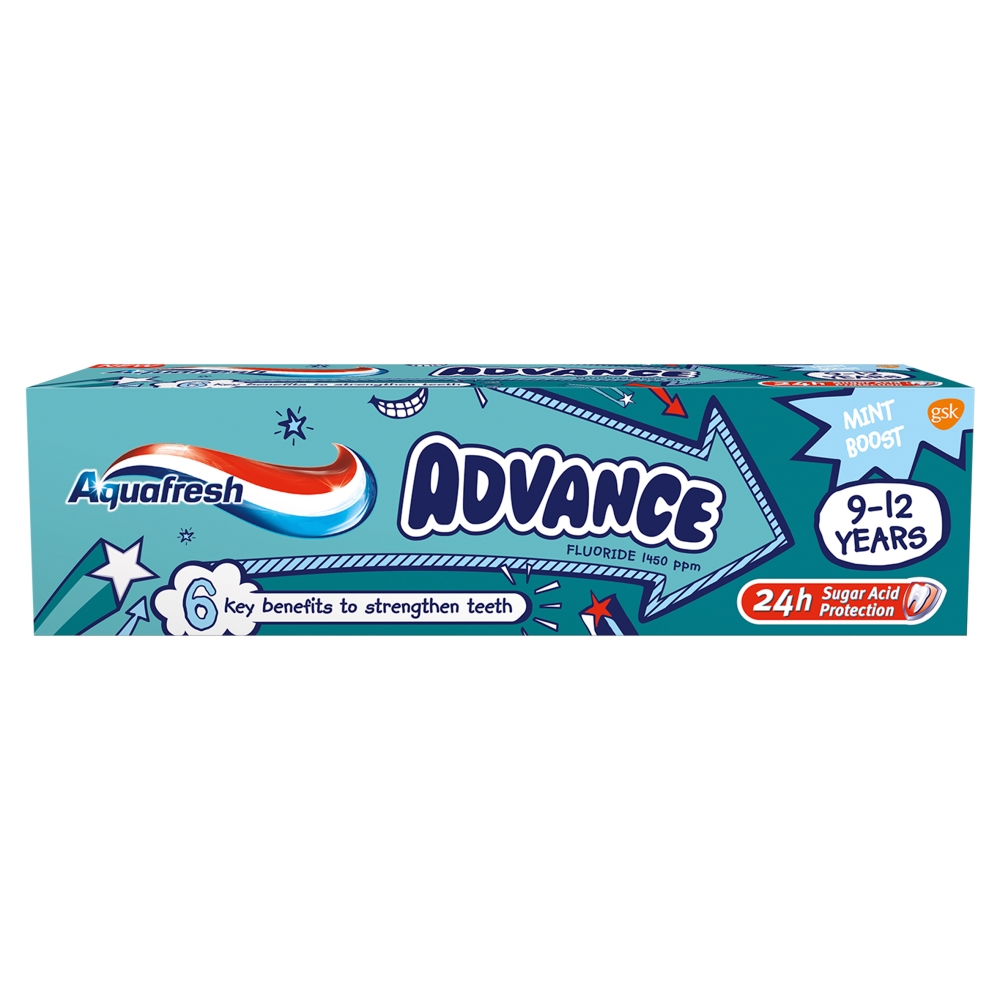 Aquafresh Advance Pasta do zębów dla dzieci 9-12 lat 