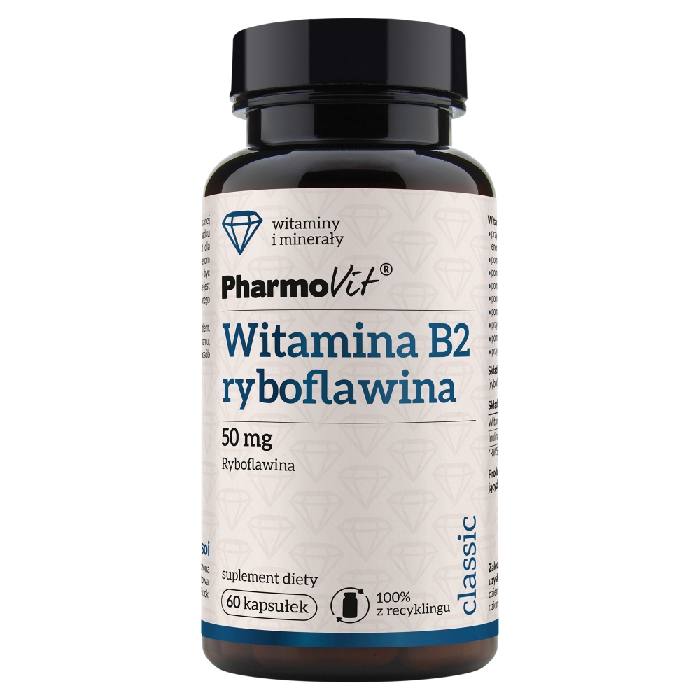Pharmovit Classic Witamina B2 Ryboflawina 50 mg Kapsułki