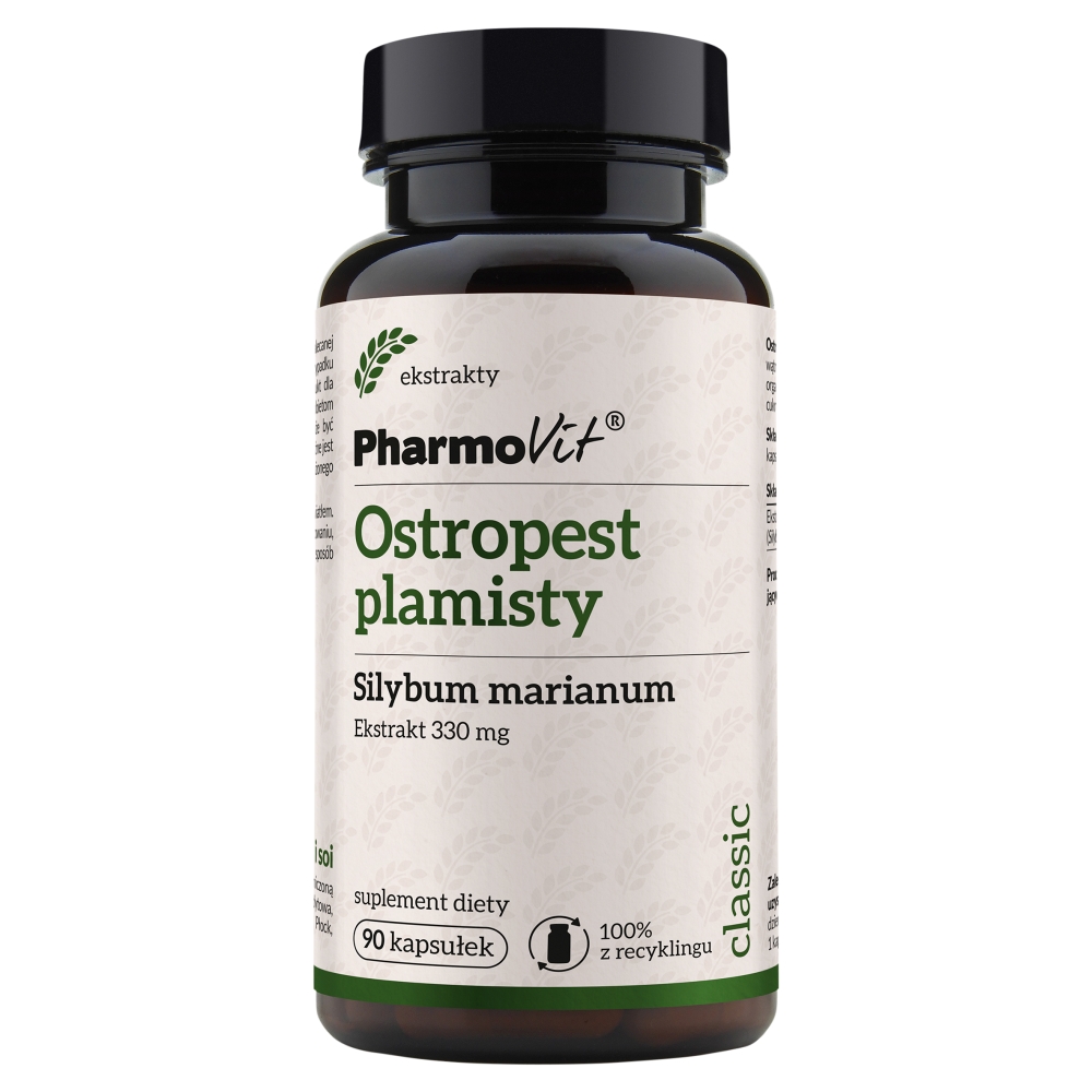 PharmoVit Classic Ostropest plamisty 330 mg Kapsułki