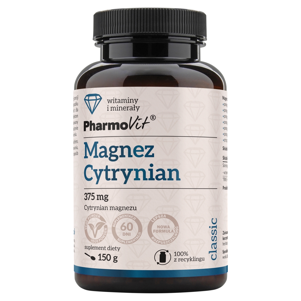 PharmoVit Classic Magnez Cytrynian 375 mg Proszek 150 g