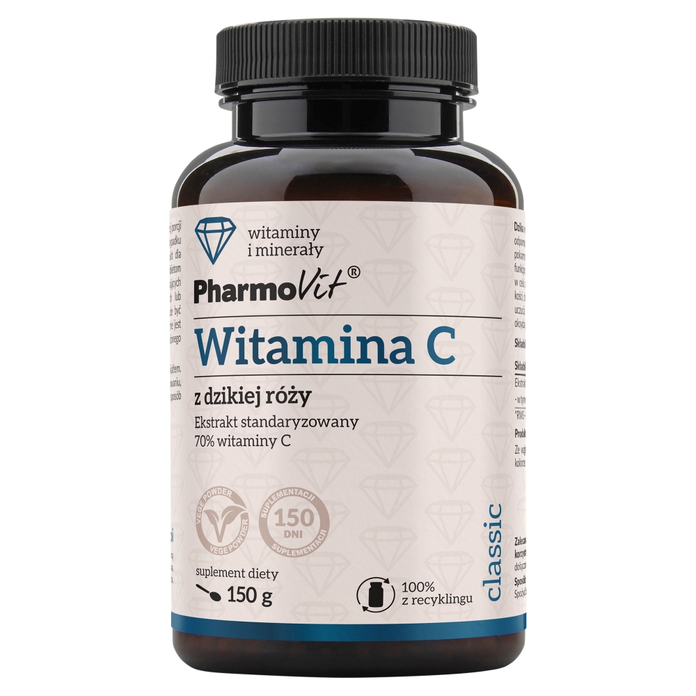PharmoVit Classic Witamina C z dzikiej róży Proszek 150 g