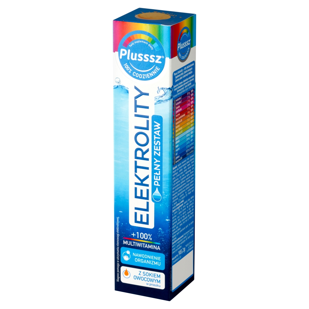 Plusssz Elektrolity+ 100% Multiwitamina, Tabletki musujące