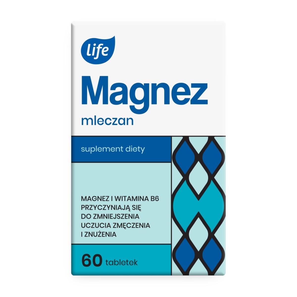 Life Mleczan Magnezu, Suplement diety z magnezem i witaminą B6, Tabletki