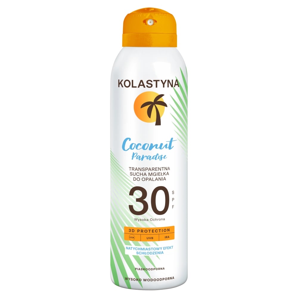 Kolastyna Sun Coconut Paradise SPF30, transparentna sucha Mgiełka ochronna SPF 30 150 ml