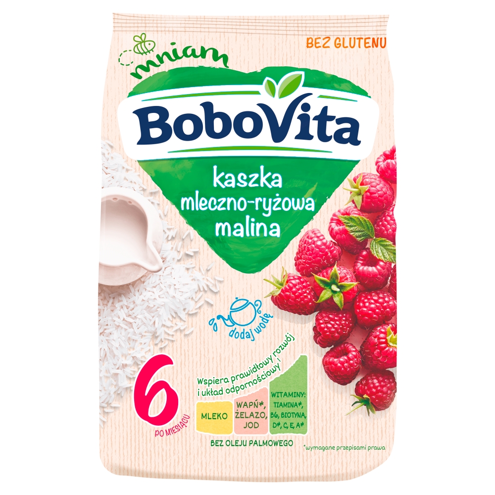 Bobovita Kaszka Mleczno-Ryżowa z Malinami 230 g